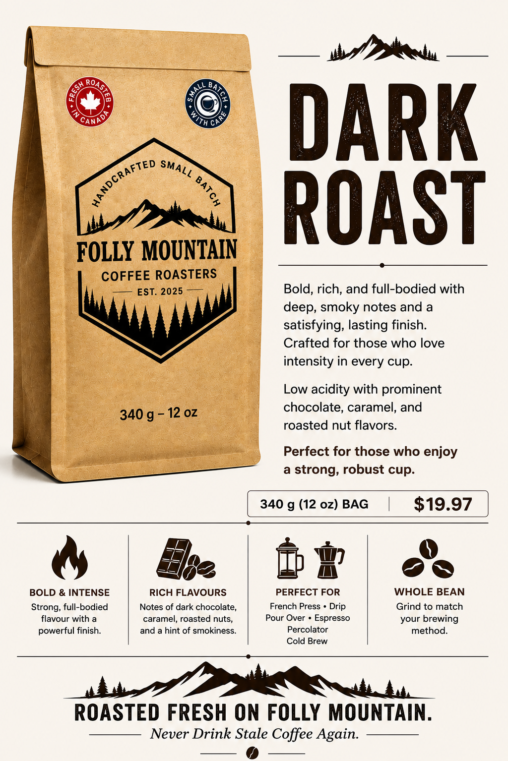 Folly Mountain Coffee Roasters - Dark Roast