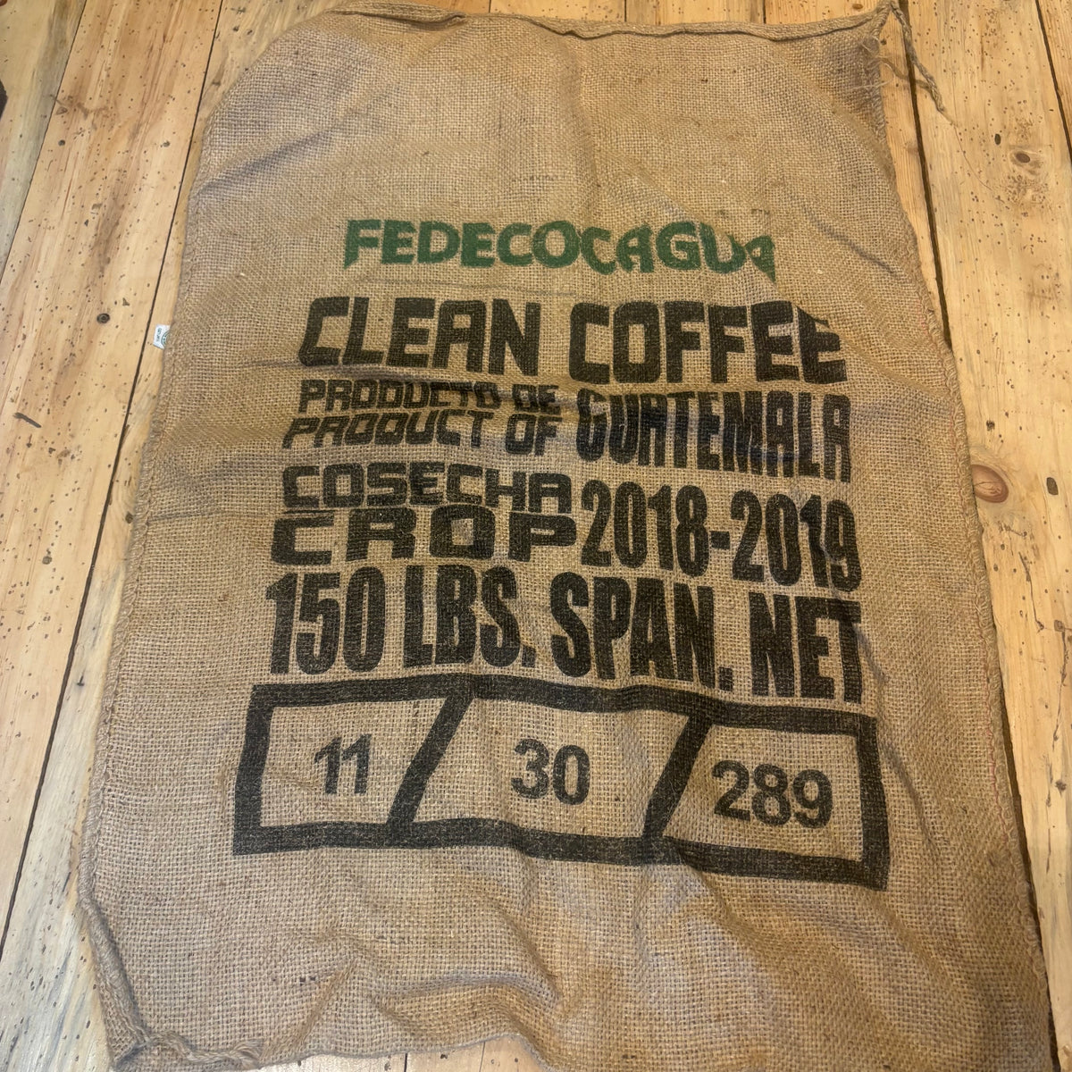 Used Burlap Coffee Bean Bag